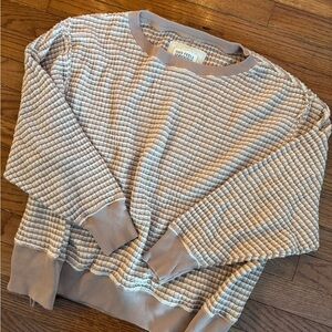 American Eagle Outfitters Brown Waffle Knit Top
